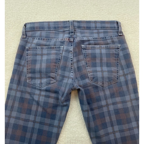 CURRENT/ELLIOTT • The Stiletto Lake Plaid Low-Rise Skinny Jeans - Picture 8 of 14